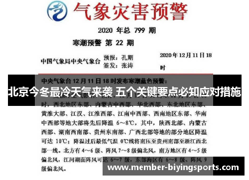 北京今冬最冷天气来袭 五个关键要点必知应对措施