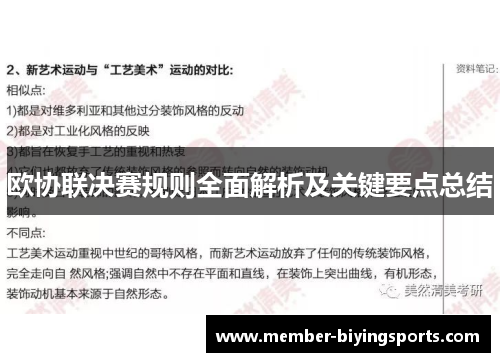 欧协联决赛规则全面解析及关键要点总结 欧协联决赛规则全面解析及关键要点总结